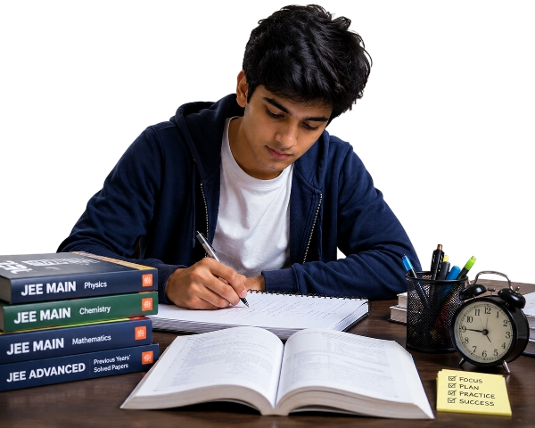 Students studying for JEE